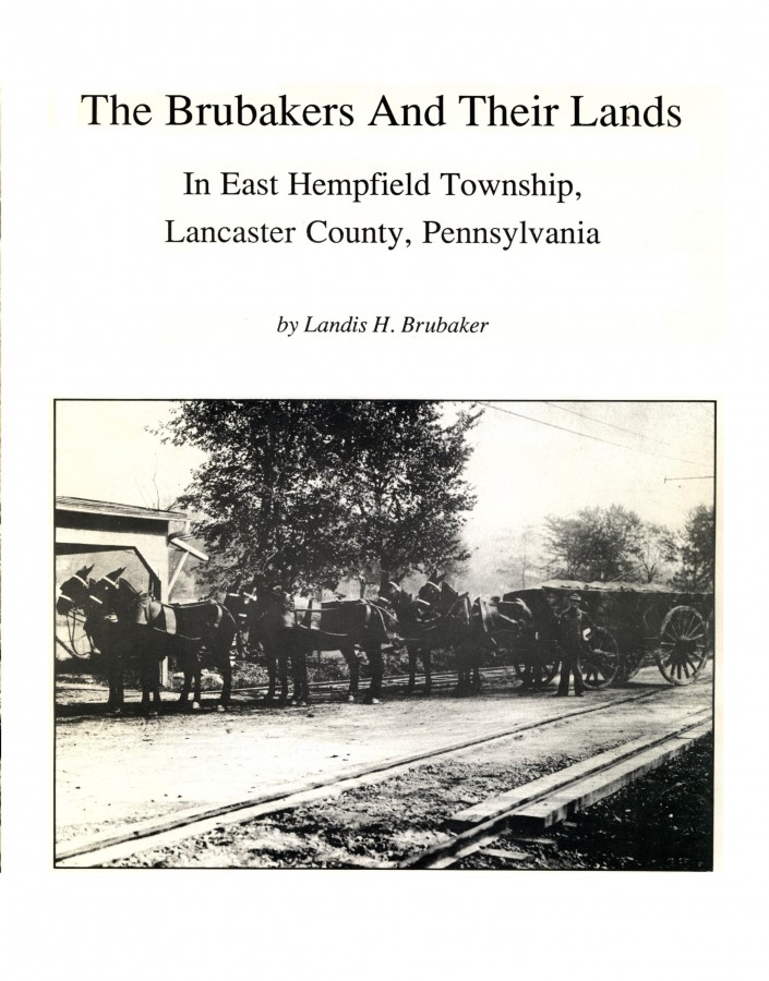 Cover page by Landis H. Brubaker