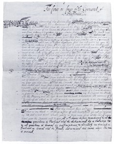 The First Draft of the Frame of Government - ca1681