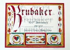 300th commemorative fraktur with watermark - large 3