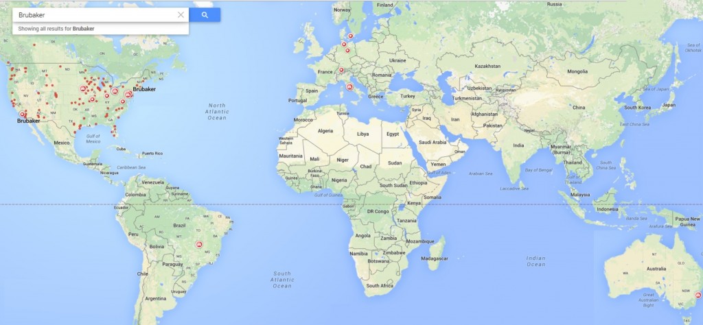 Google Brubaker World Map