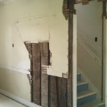 Opening up the staircase.